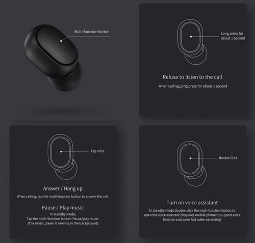 سماعات بلوتوث شاومي Xiaomi مع غلاف أحمر