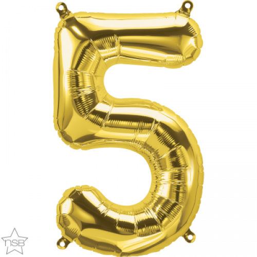 FOIL SMALL NUMBER GOLD (عدد 5 قطع) 5