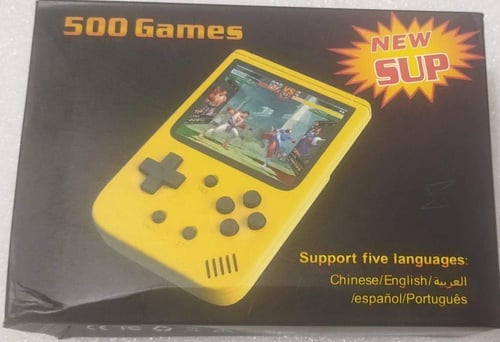 اتاري او وحدة تحكم العاب شاشة LCD ملونة 500 لعبة