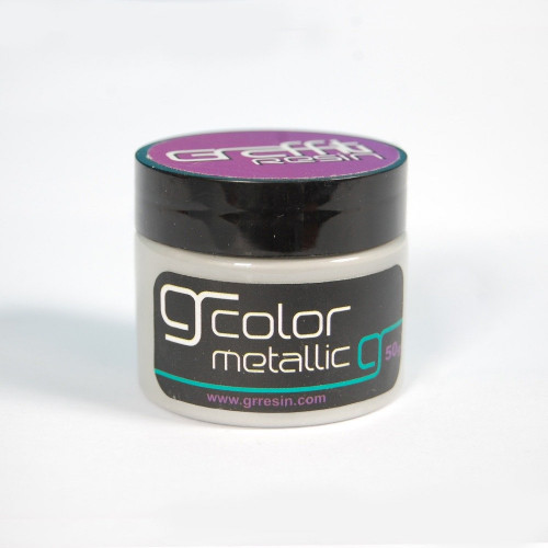 605 - ميتلك رمادي حار فاتح Graffiti Resin Metallic...