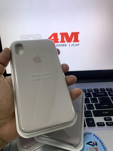 كفر ايفون اكس ار رصاصي سليكون Gray silicone case f...