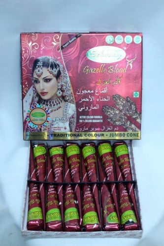 قمع حناء لون احمر