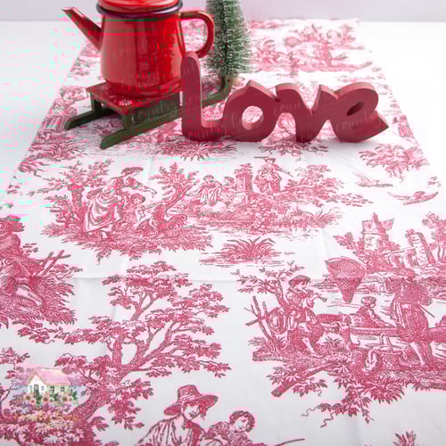 5831 رنر عنابي بنقوش ريفية