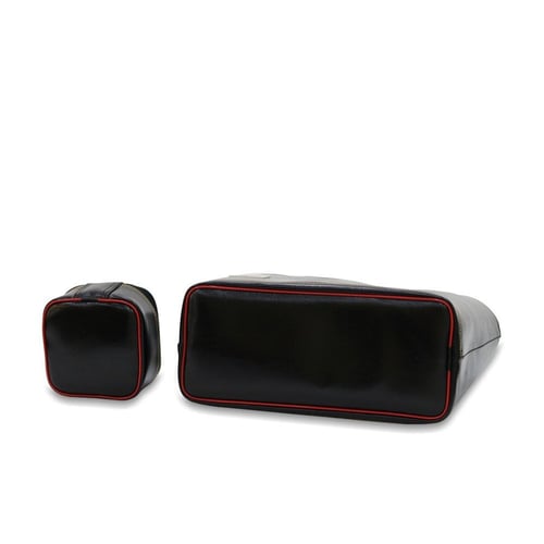 سلة وذفة أسود مع حافظة