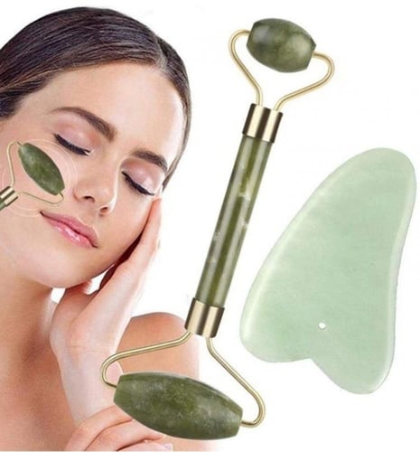 مجموعة العناية بالبشرة جاد رولر الأصلي + حجر التدل...