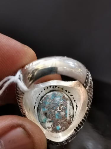 يخاتم الفضة بحجر الفيروز النشابوري الايراني دار در...