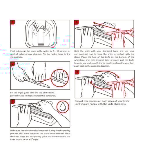 حجر جلخ وسن السكاكين3000/1000، مع قاعدة من خشب الب...