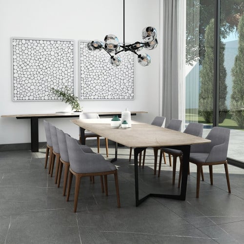 طاولة طعام (D1) + طاولة جانبية (A2) نوع السطح Jasp...