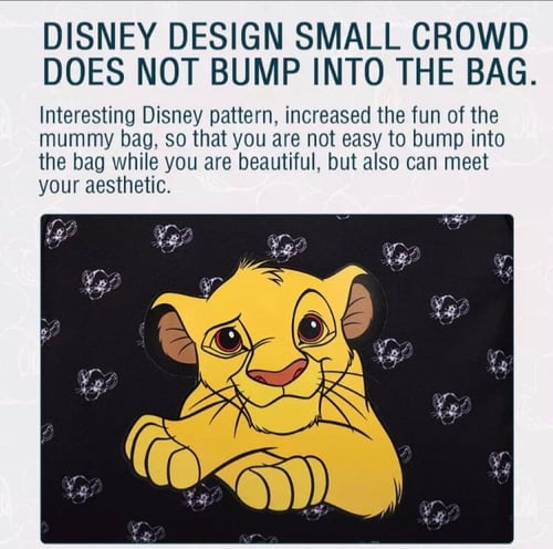 شنطة ديزني سيمبا لاحتياجات الاطفال والمواليد خفيفة...