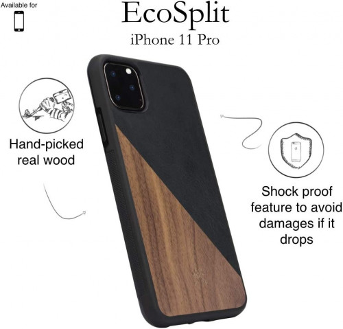 كفر خشبي من Woodcessories ايفون 11 برو متوافق مع ا...