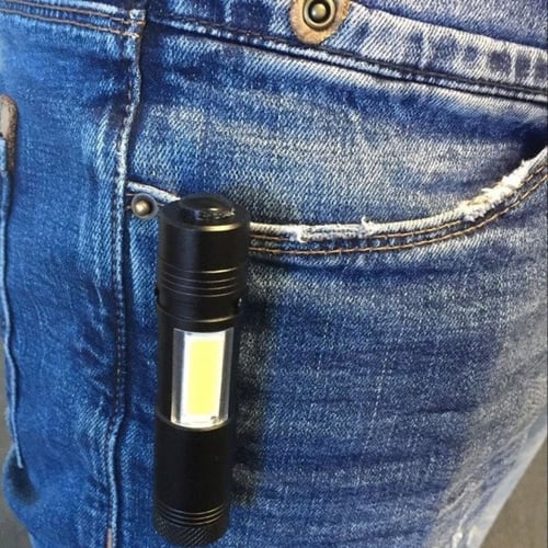 كشاف ليد للجيب مع إضاءة جانبية CREE Q5 3800LM
