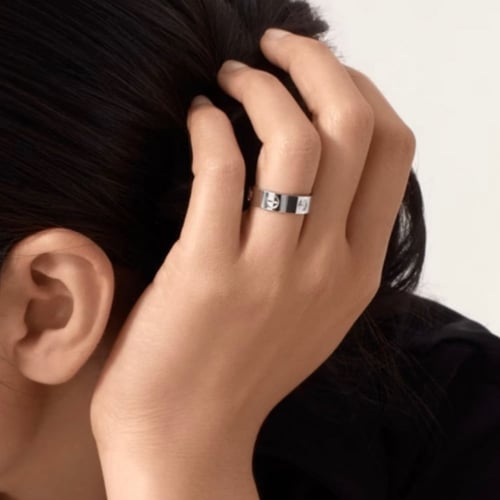 خاتم love هاف زركون : سلڤر