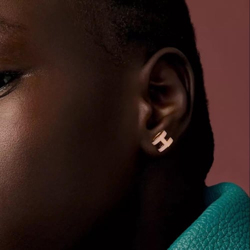 حلق H ميني روز قولد - بينك