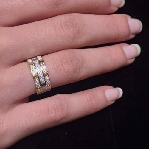 خاتم love فُل زركون نحيف : سلڤر