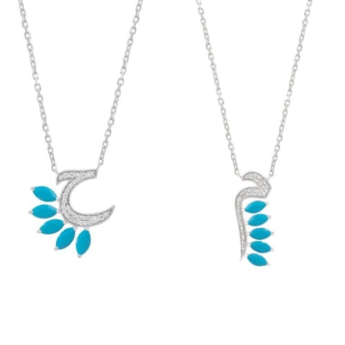 سلسال الاحرف سلڤر : حجر فيروزي