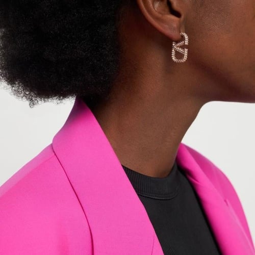 حلق V فل زركون ميني : قولد