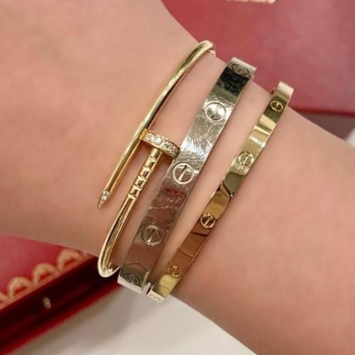 اسوارة جست ان كلو هاف زركون نحيف 2.5cm - روز قولد