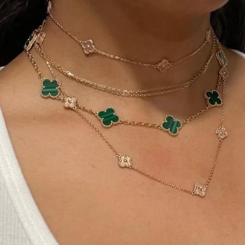 عقد ڤينتاج الأمبرا قولد : حجر مالاكيت