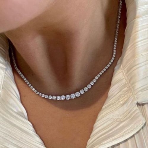 عقد التنس متدرج الاحجام من 3mm الى 6mm : سلڤر