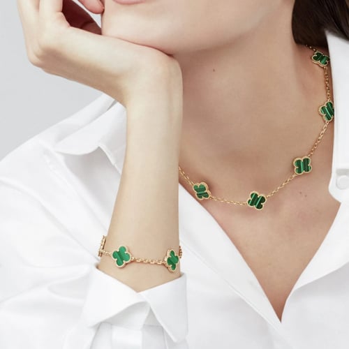 عقد ڤينتاج الأمبرا قولد : حجر مالاكيت