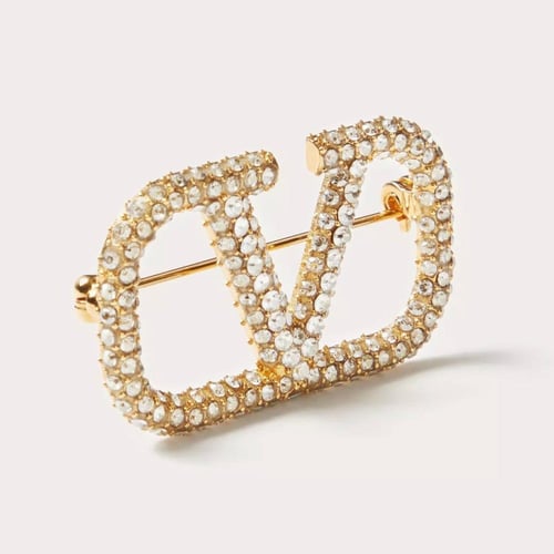 بروش V فل زركون : قولد