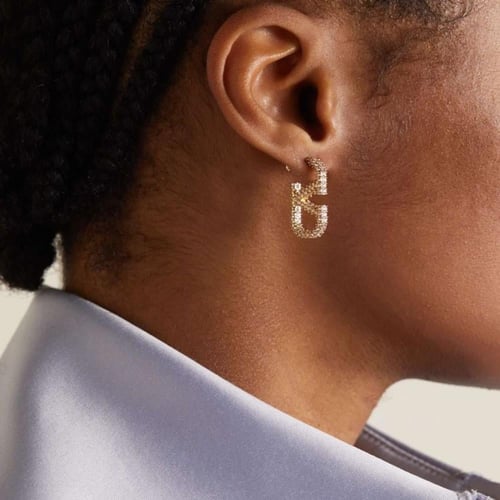 حلق V فل زركون ميني : قولد