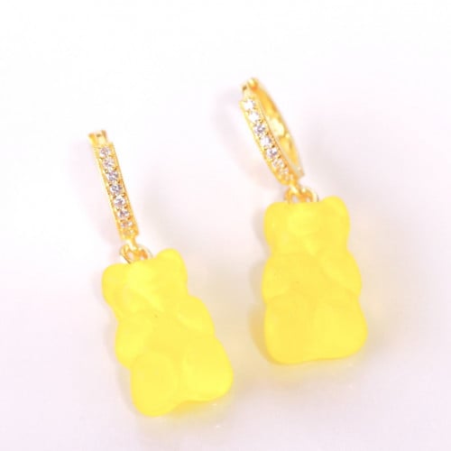 حلق تيدي بير قولد : اصفر