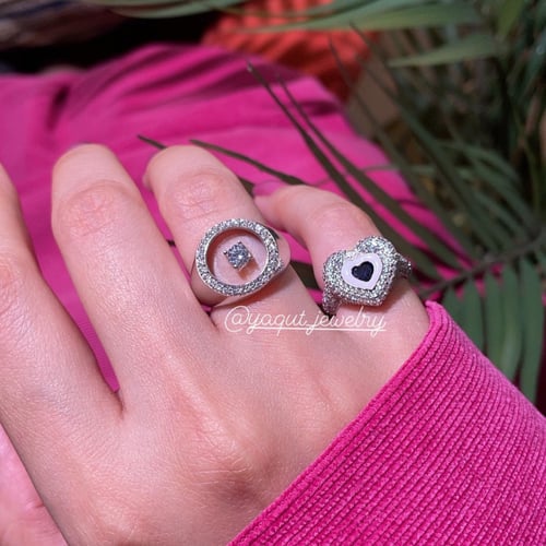 خاتم حجر الزركون دائري : سلڤر