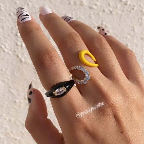 خاتم الموجه : اصفر