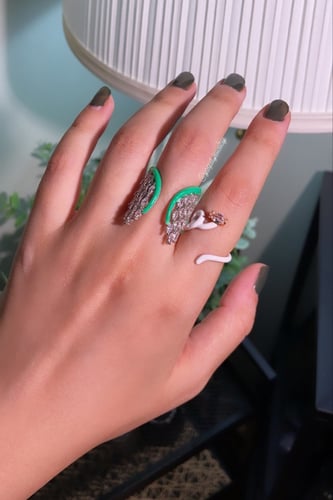 خاتم أنجل سلڤر : اخضر