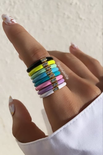 خاتم زركون نحيف قولد : بنك