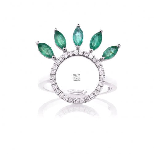 خاتم حجر الزركون : اخضر