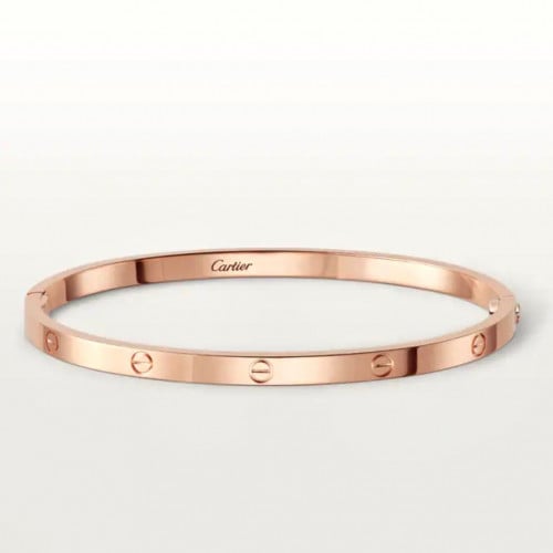 اسوارة LOVE ساده نحيف - روز قولد