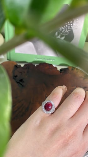 خاتم خنصر دائري فُل زركون بأحجار كريمه : حجر مرجان