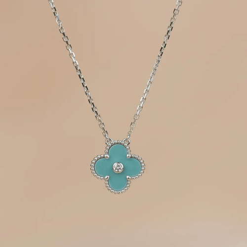 سلسال ڤينتاج ألامبرا سلڤر : حجر سيلادون جرين