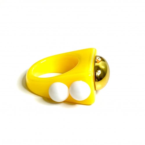 خاتم مكس : اصفر وابيض