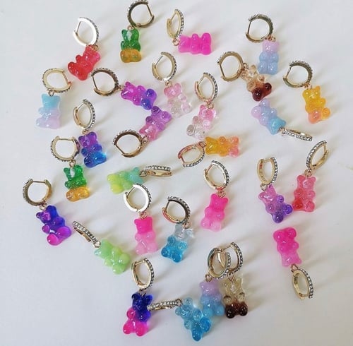 حلق تيدي بير سلڤر : اصفر