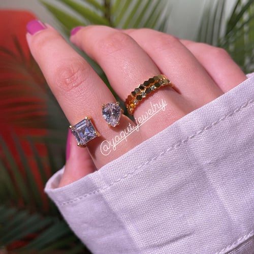 خاتم سوليتير - ابيض