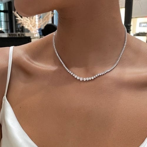 عقد التنس متدرج الاحجام من 3mm الى 6mm : سلڤر