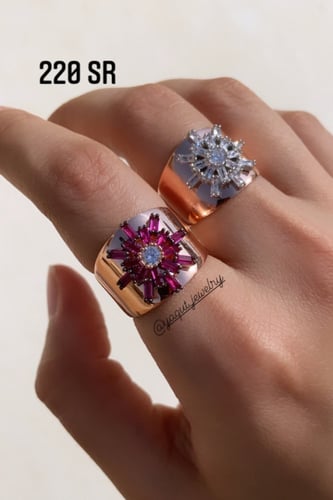 خاتم الورده روز قولد : روبي