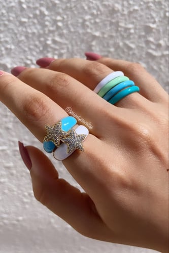 خاتم ساده : تركواز