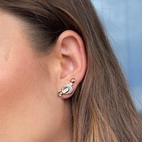 حلق الاحجار الكريمة سلڤر : حجر مالاكيت