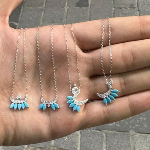 سلسال الاحرف سلڤر : حجر فيروزي