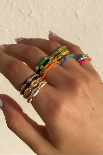 خاتم نحيف : اصفر