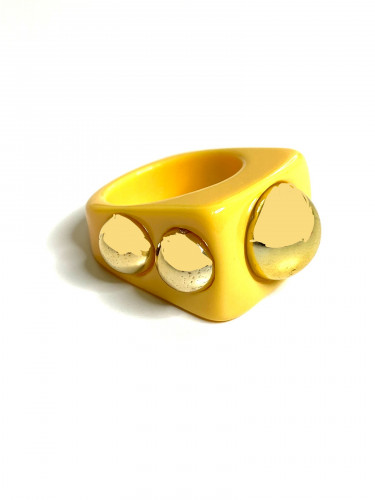 خاتم اكريليك : اصفر