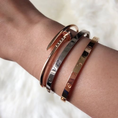 اسوارة Love ساده نحيف - سلڤر