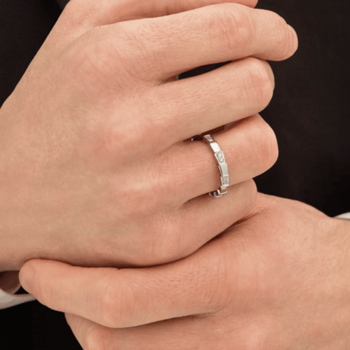 خاتم سيربنتي هاف زركون - سلفر