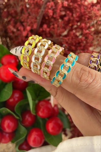 خاتم جنزير : اصفر