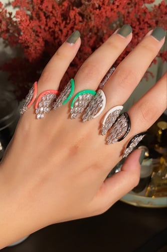 خاتم أنجل سلڤر : اخضر