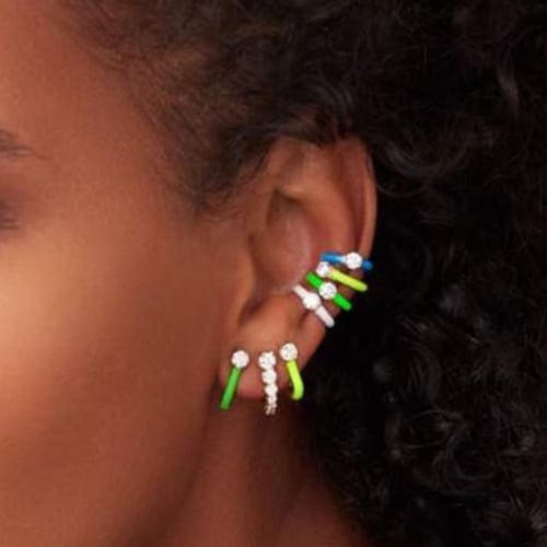 حلق نحيف بدون خرم : اخضر